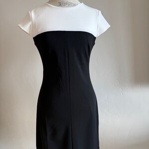 NWT White House Black Market CS Contrast Yoke Shift Dress